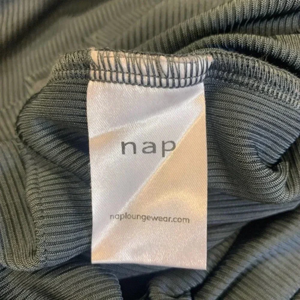 Nap Loungewear Women's Long Sleeve Jumpsuit Pocket‎ Button Up Playsuit Size L